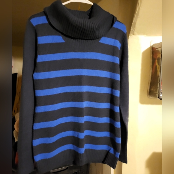 Gap cowl neck striped sweater, women's size large. NWOT. - Picture 1 of 9